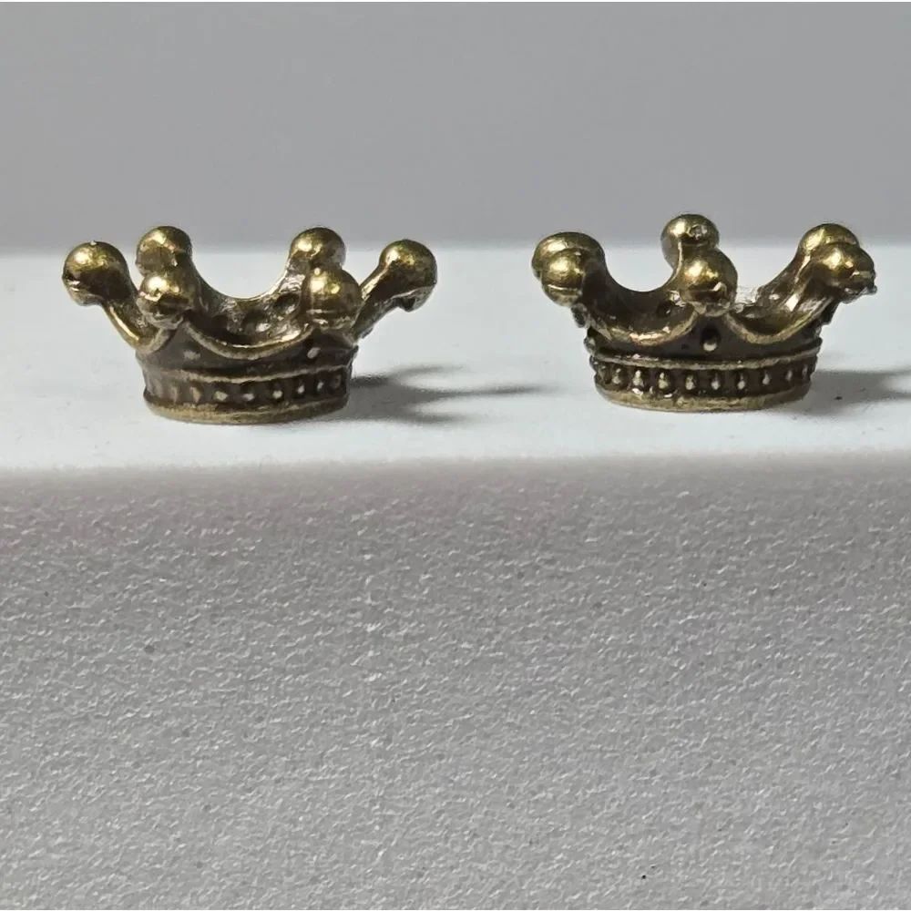 5pcs - Bronze Crown Spacer Beads Charm Bracelet Set DIY Jewelry Medieval Tiara